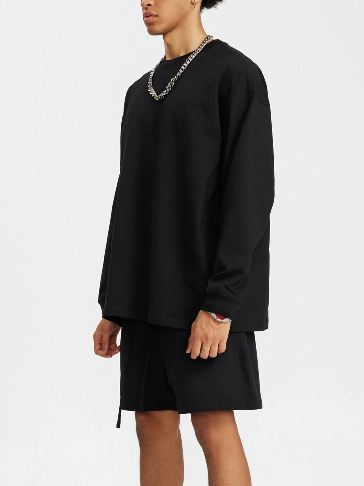 Gilded Streets™ (Rear Logo) - FOG Forged Cotton Long Sleeve Tee