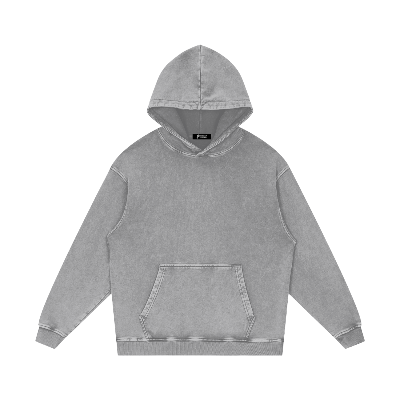Gilded Streets — Acid Wash Oversize Hoodie