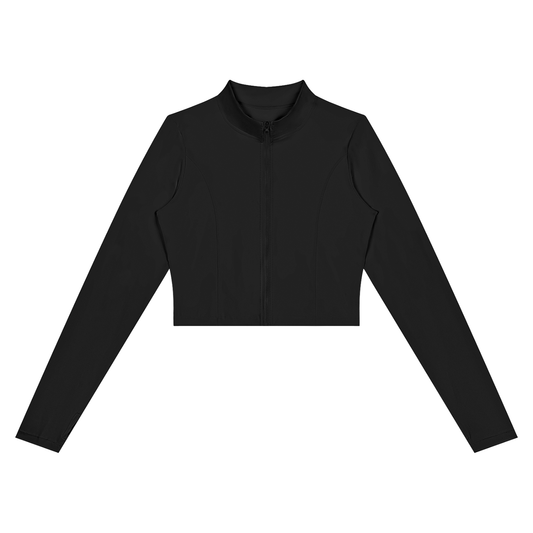 Mock Neck Crop Jacket