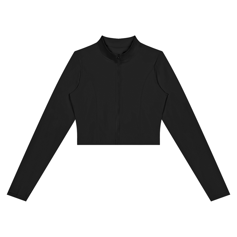 Mock Neck Crop Jacket