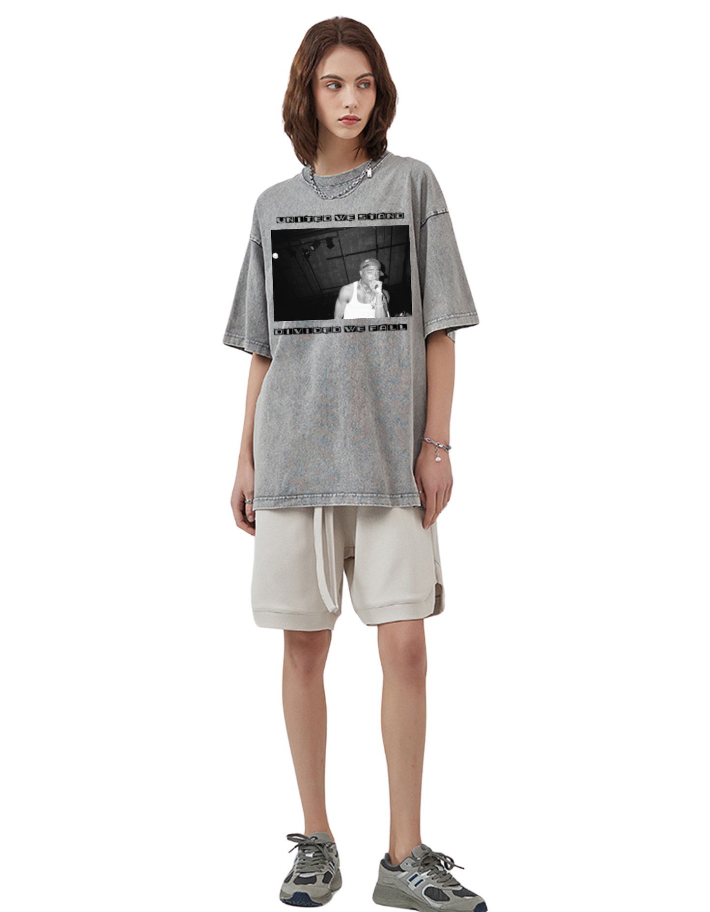 Gilded Streets x 2Pac — "United We Stand" Acid Wash Tee