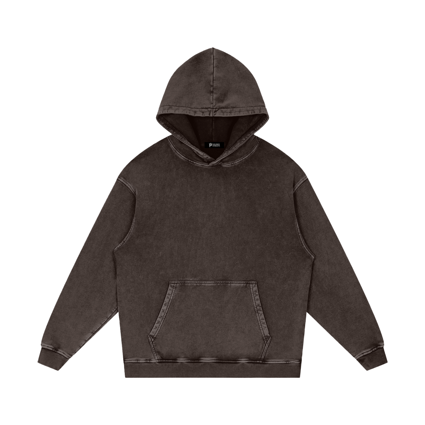 Gilded Streets — Acid Wash Oversize Hoodie