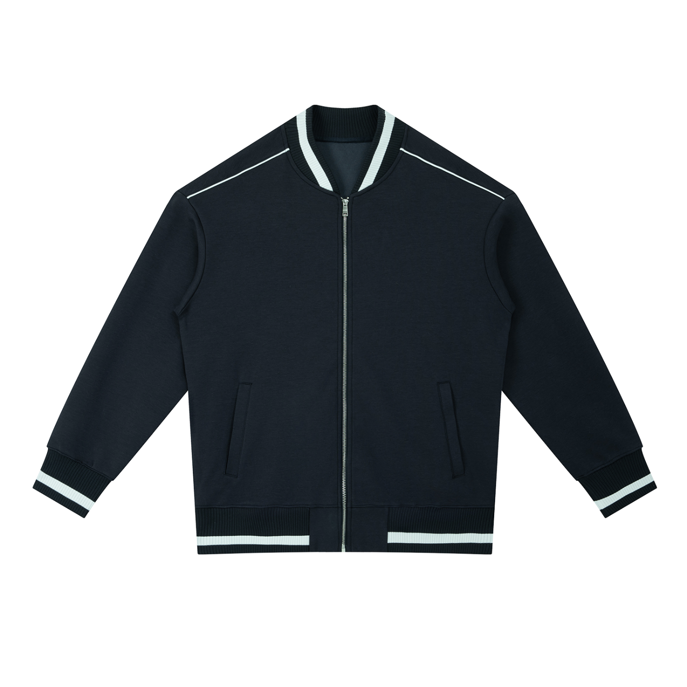 Gilded Streets — Contrast Piping Bomber Jacket