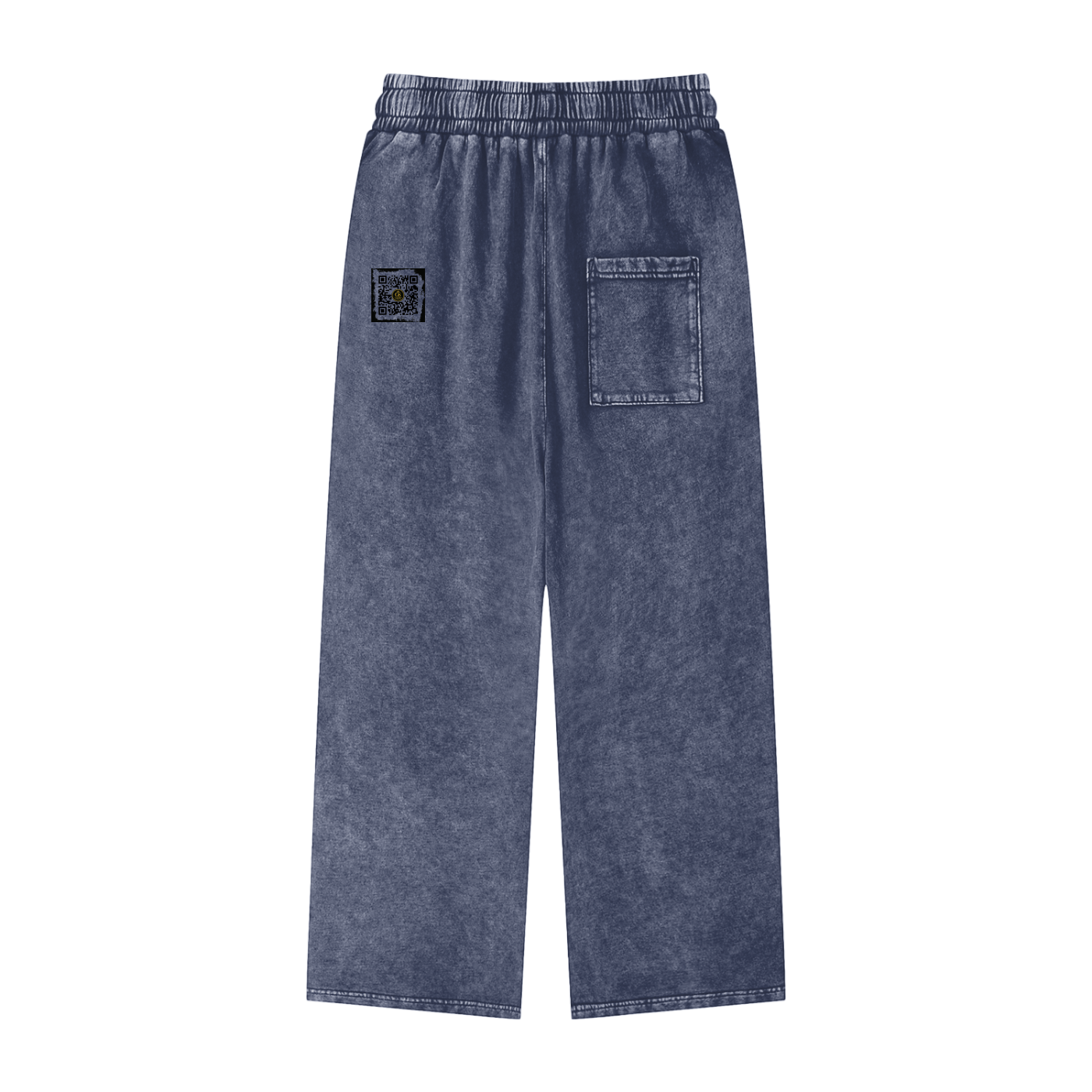Gilded Streets (Rear Logo) - Acid Wash Straight Leg Pants