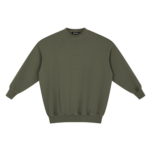 Vintage Wash Pullover Dress in Army Green, front, flat lay