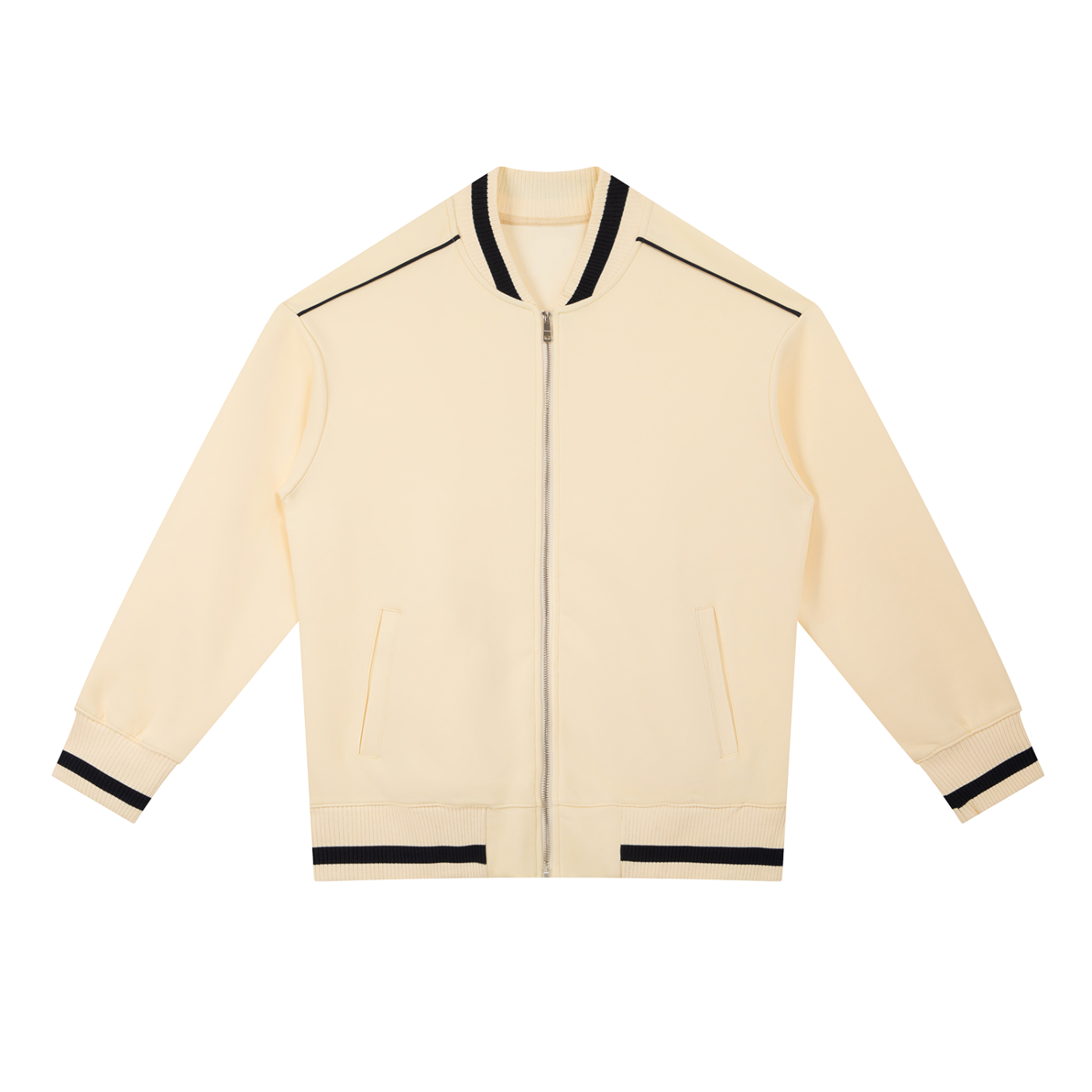 Gilded Streets — Contrast Piping Bomber Jacket