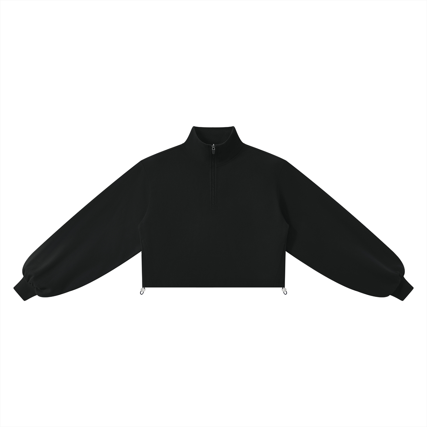 Gilded Streets — Mock-Neck Quarter-Zip Sweatshirt