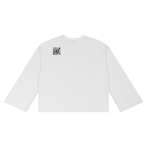 Waffle Knit Raw Hem Long Sleeve Tee