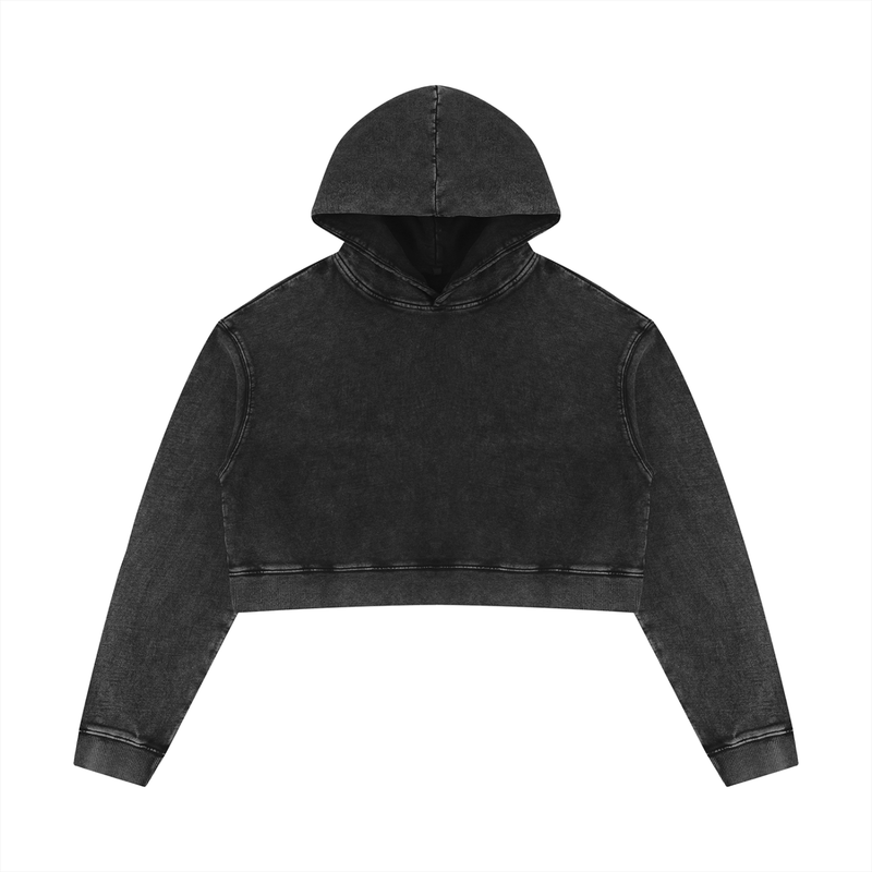 Mineral Wash Crop Hoodie