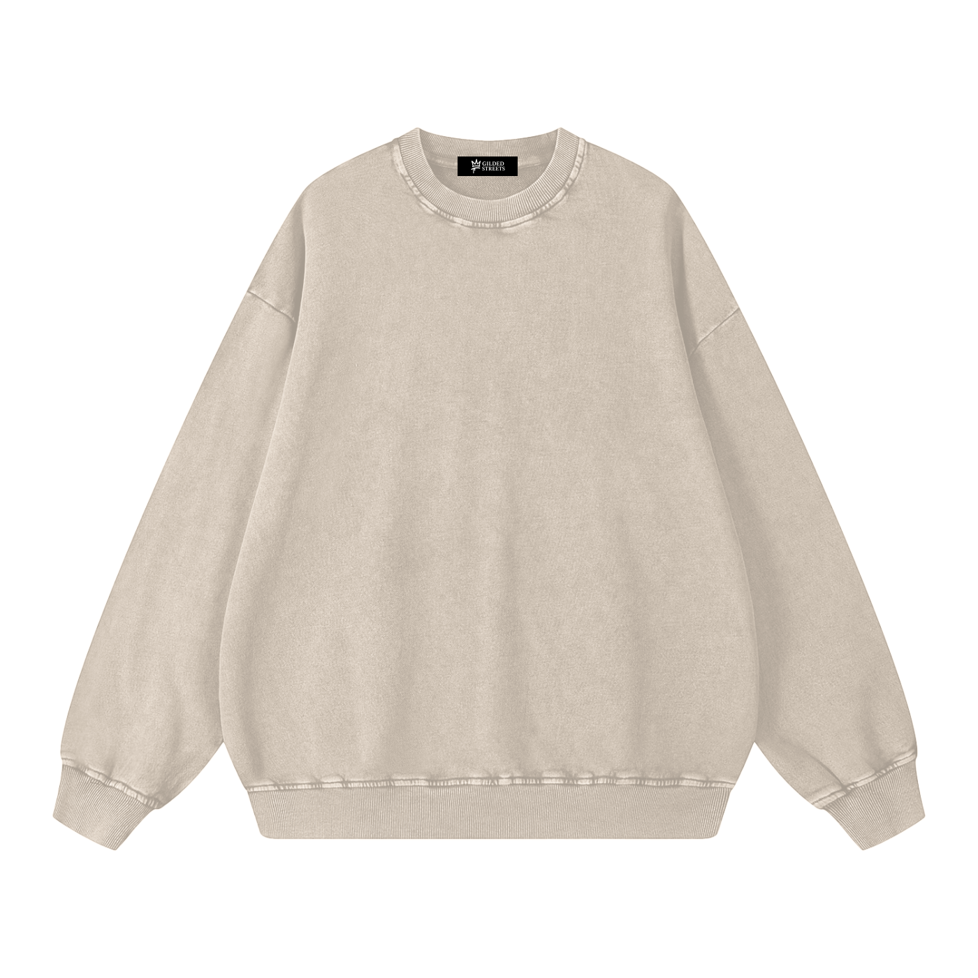 Gilded Streets — Acid Wash Oversize Sweatshirt