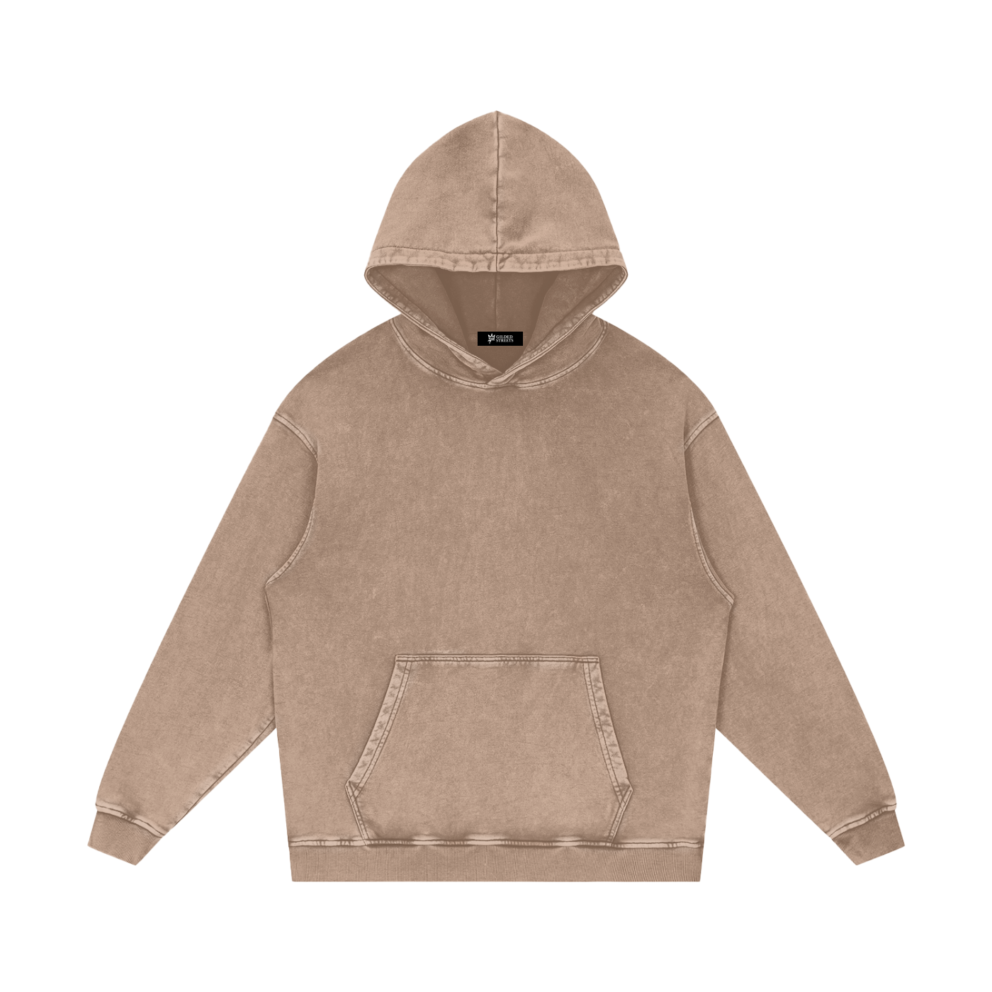 Gilded Streets — Acid Wash Oversize Hoodie