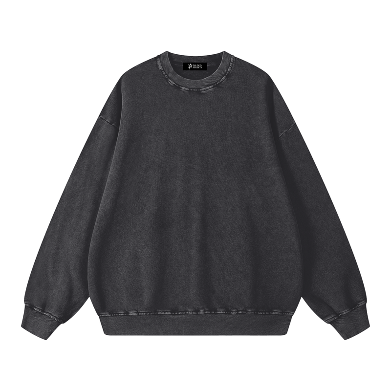 Gilded Streets — Acid Wash Oversize Sweatshirt