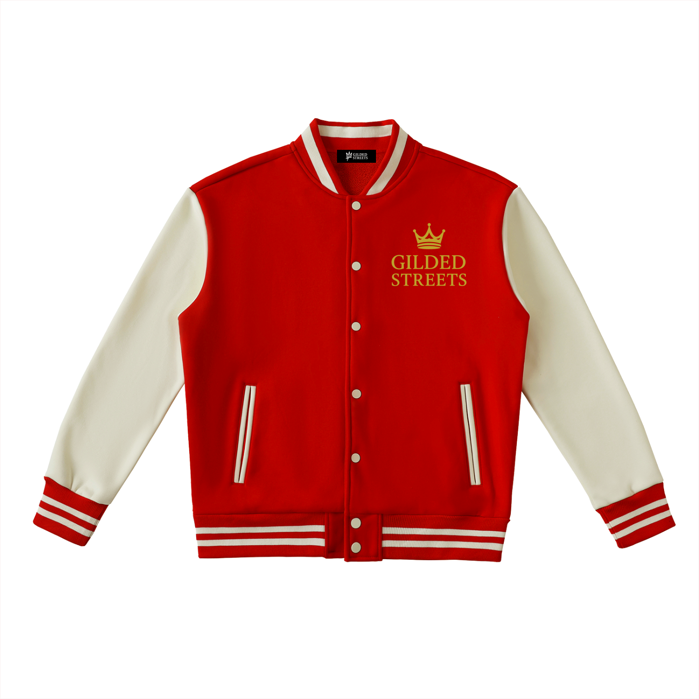 Gilded Streets — Fleeced Varsity Jacket