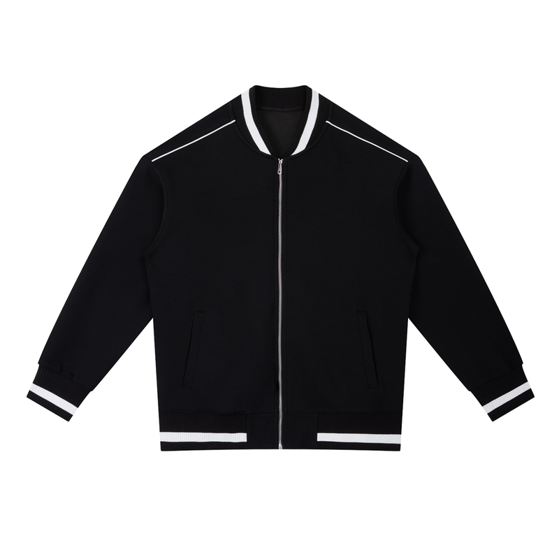 Gilded Streets — Contrast Piping Bomber Jacket