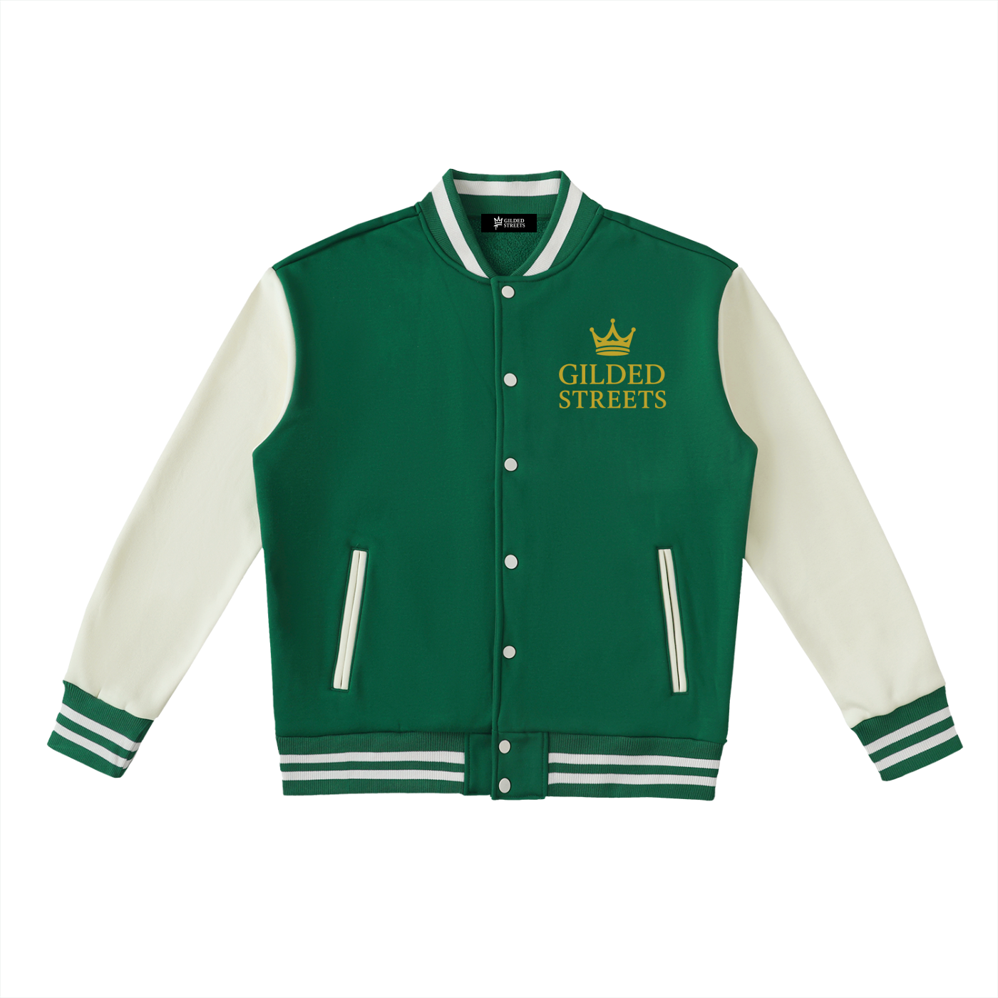 Gilded Streets — Fleeced Varsity Jacket