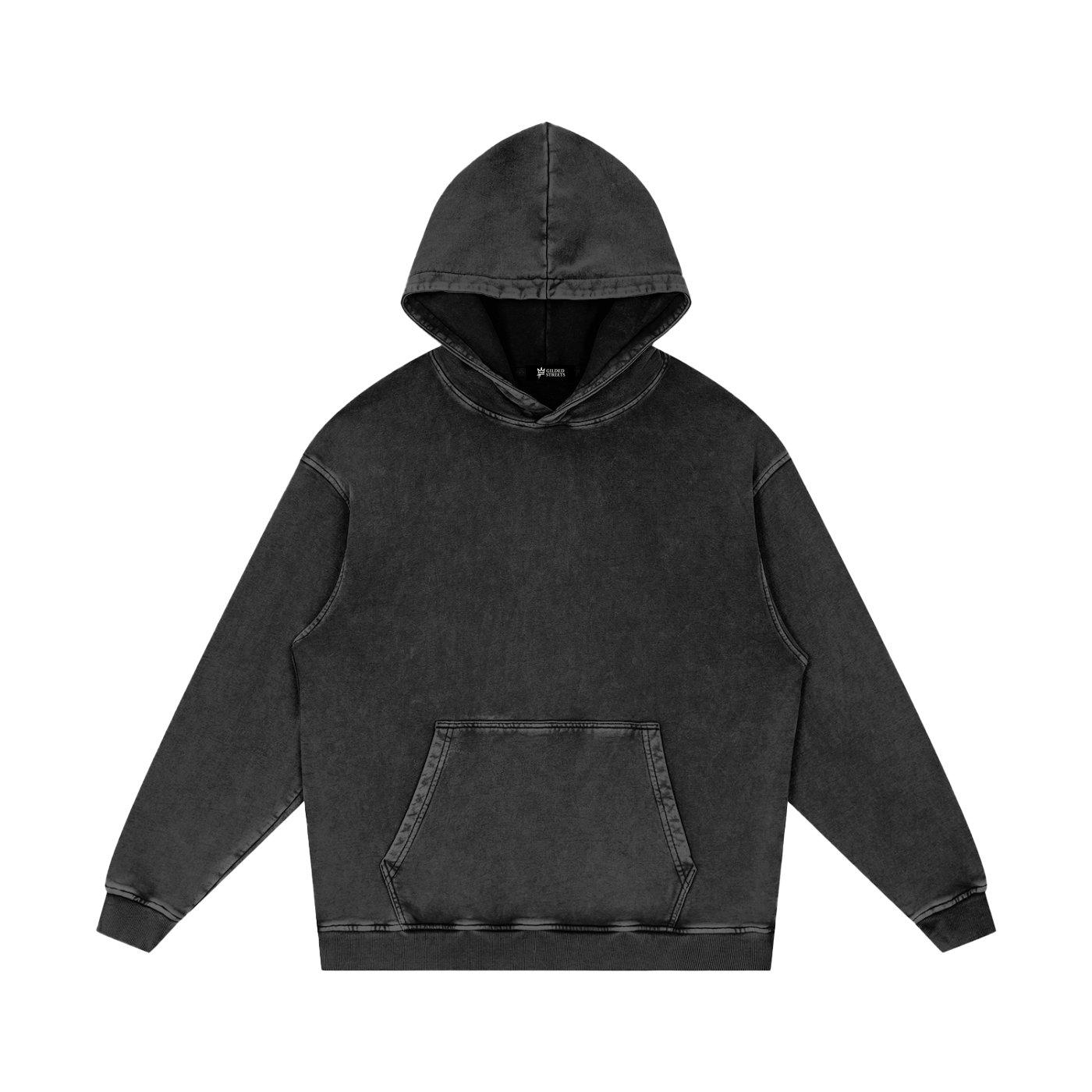 Gilded Streets — Acid Wash Oversize Hoodie