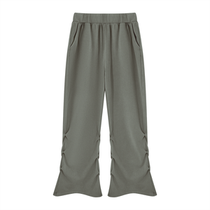 Vintage Wash Ruched Flare Sweatpant