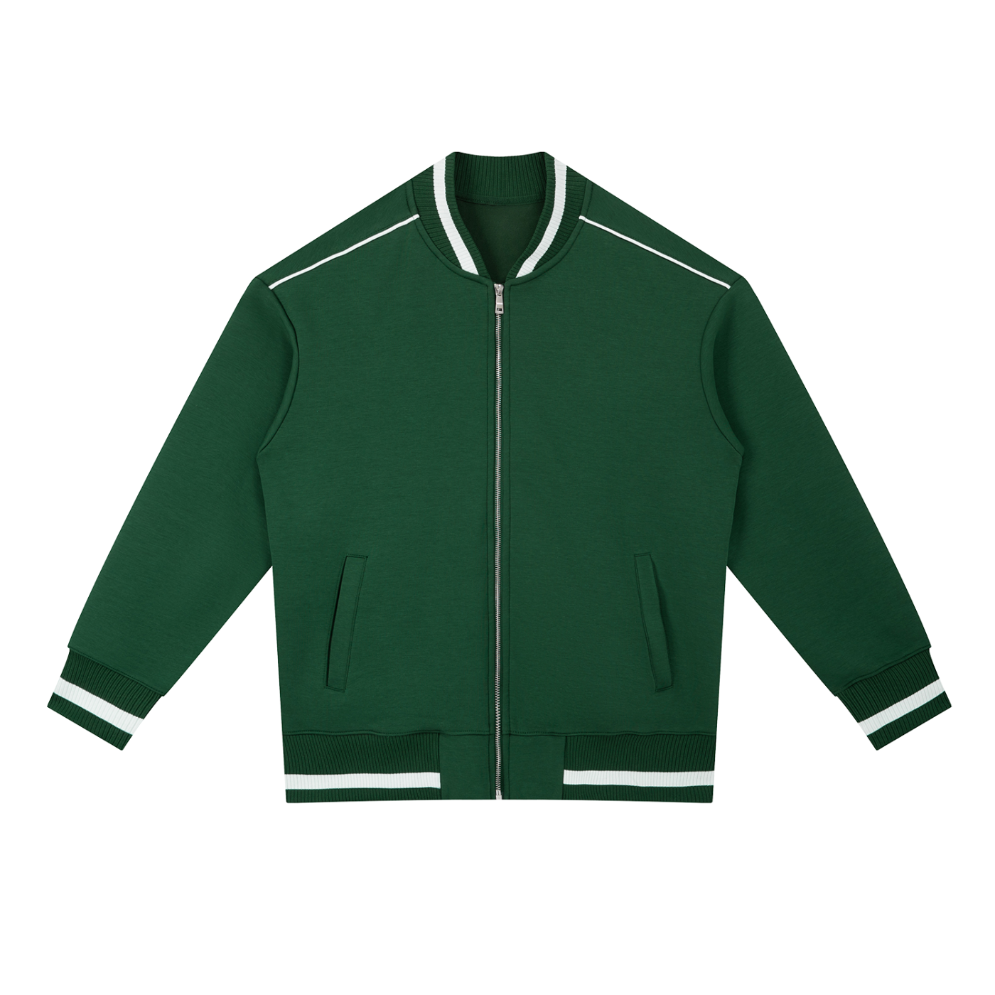 Gilded Streets — Contrast Piping Bomber Jacket