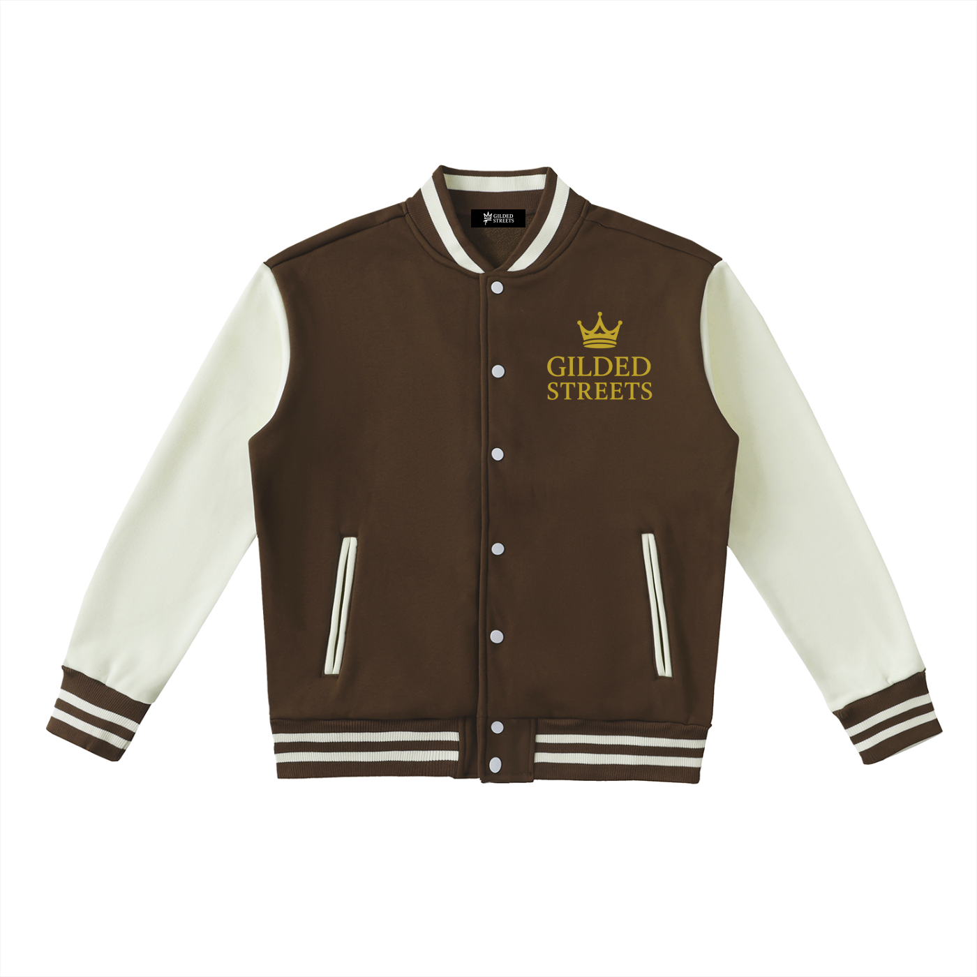 Gilded Streets — Fleeced Varsity Jacket