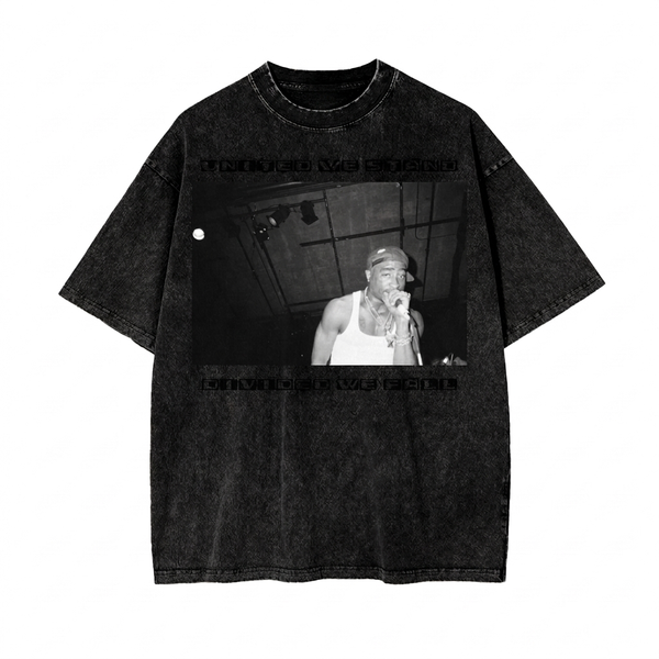 Gilded Streets x 2Pac United We Stand Acid Wash Tee — front