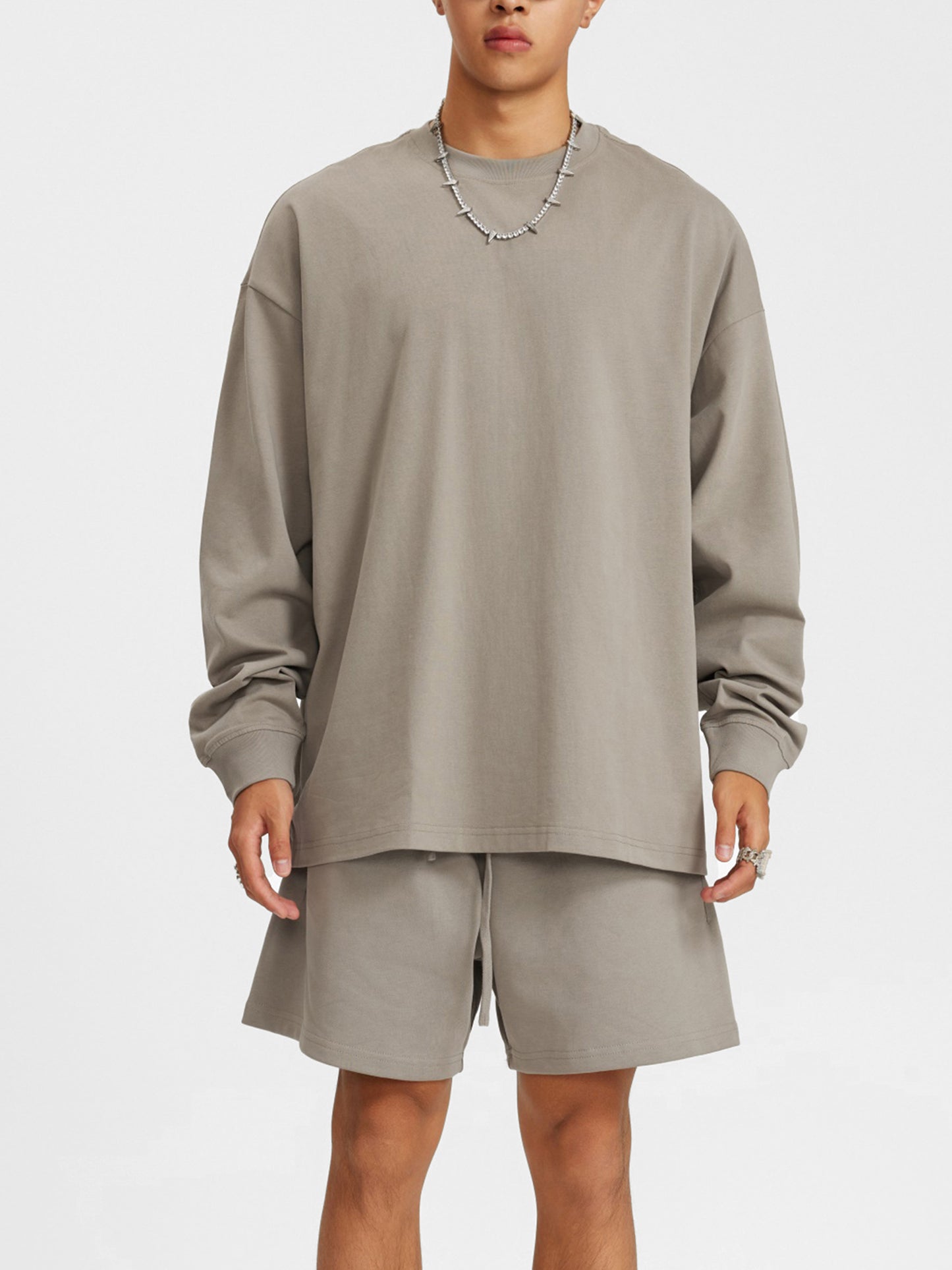 Gilded Streets™ (Rear Logo) - FOG Forged Cotton Long Sleeve Tee