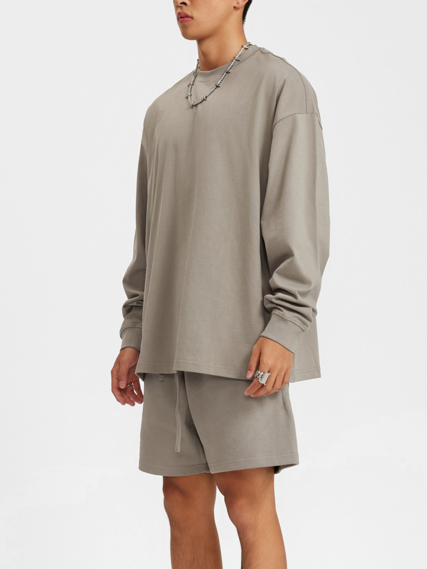 Gilded Streets™ (Rear Logo) - FOG Forged Cotton Long Sleeve Tee
