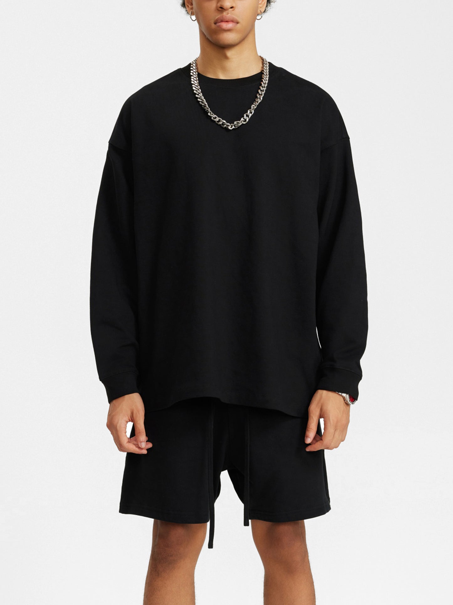 Gilded Streets™ (Rear Logo) - FOG Forged Cotton Long Sleeve Tee